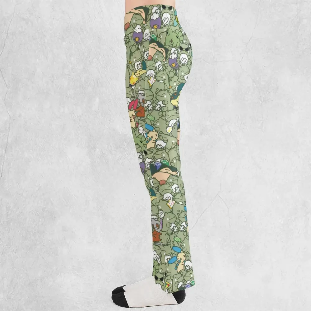 Epic Pokemon Pattern Flare Leggings - 3