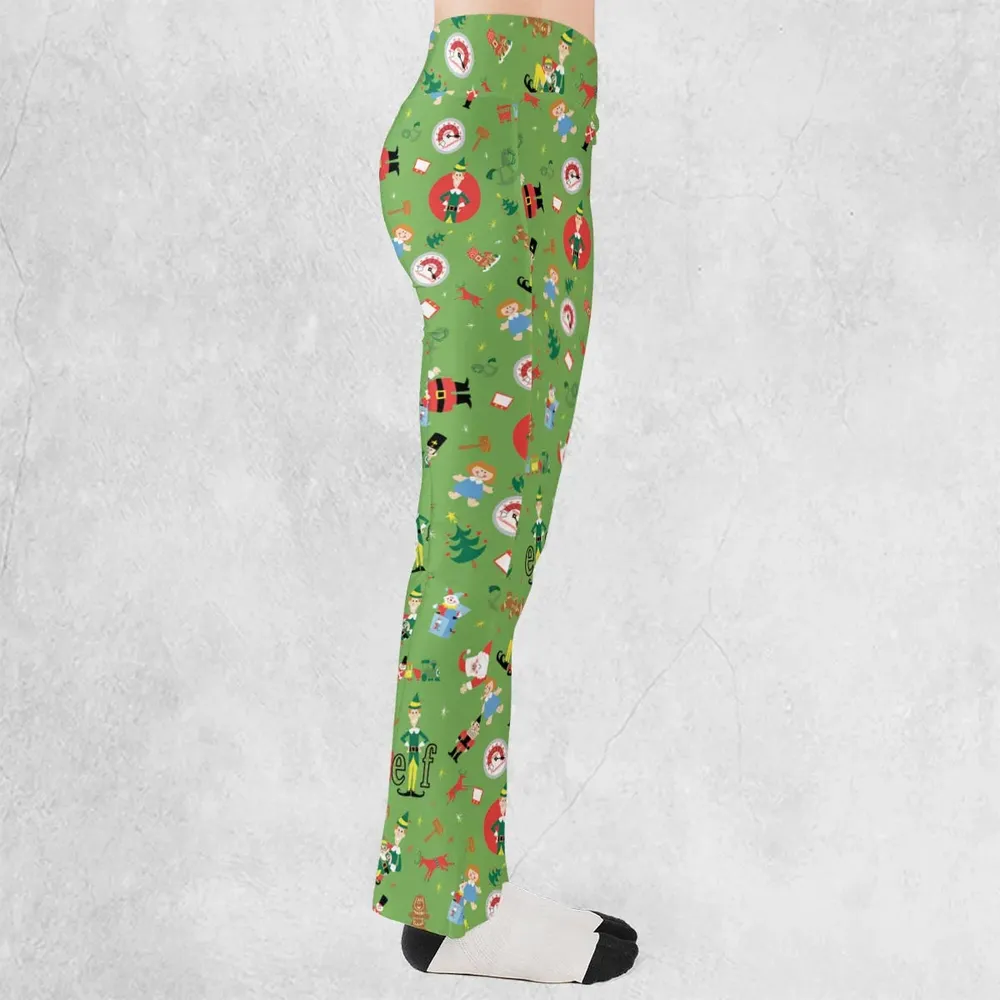 ELF Christmas Pattern Flare Leggings - 2
