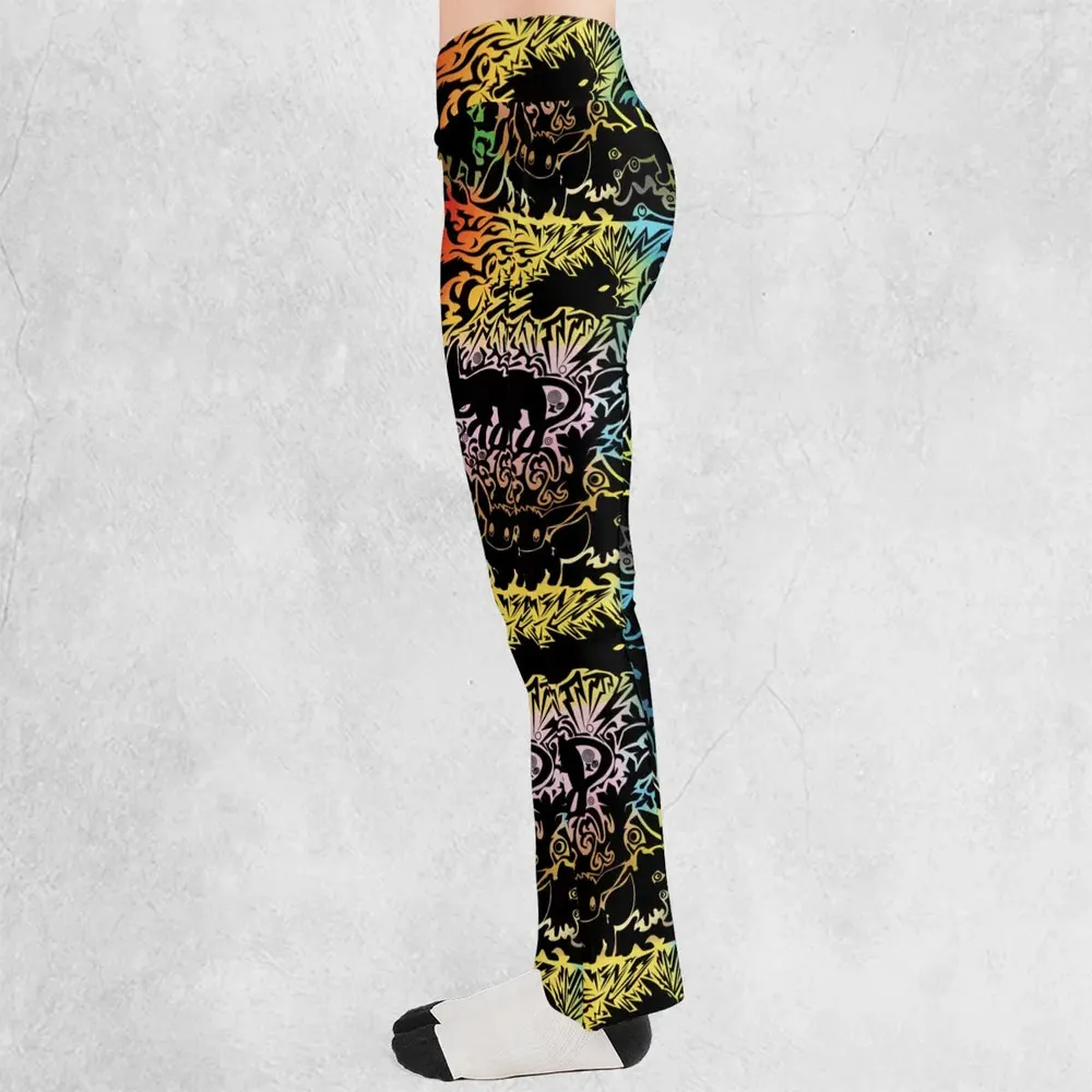 Eevee Pokemon Black Flare Leggings - 3