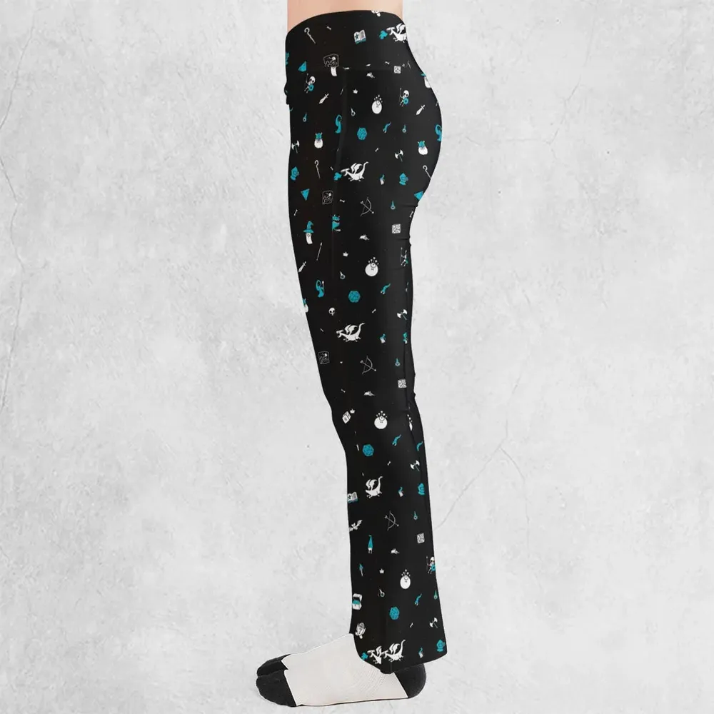 DnD Pattern Flare Leggings - 3