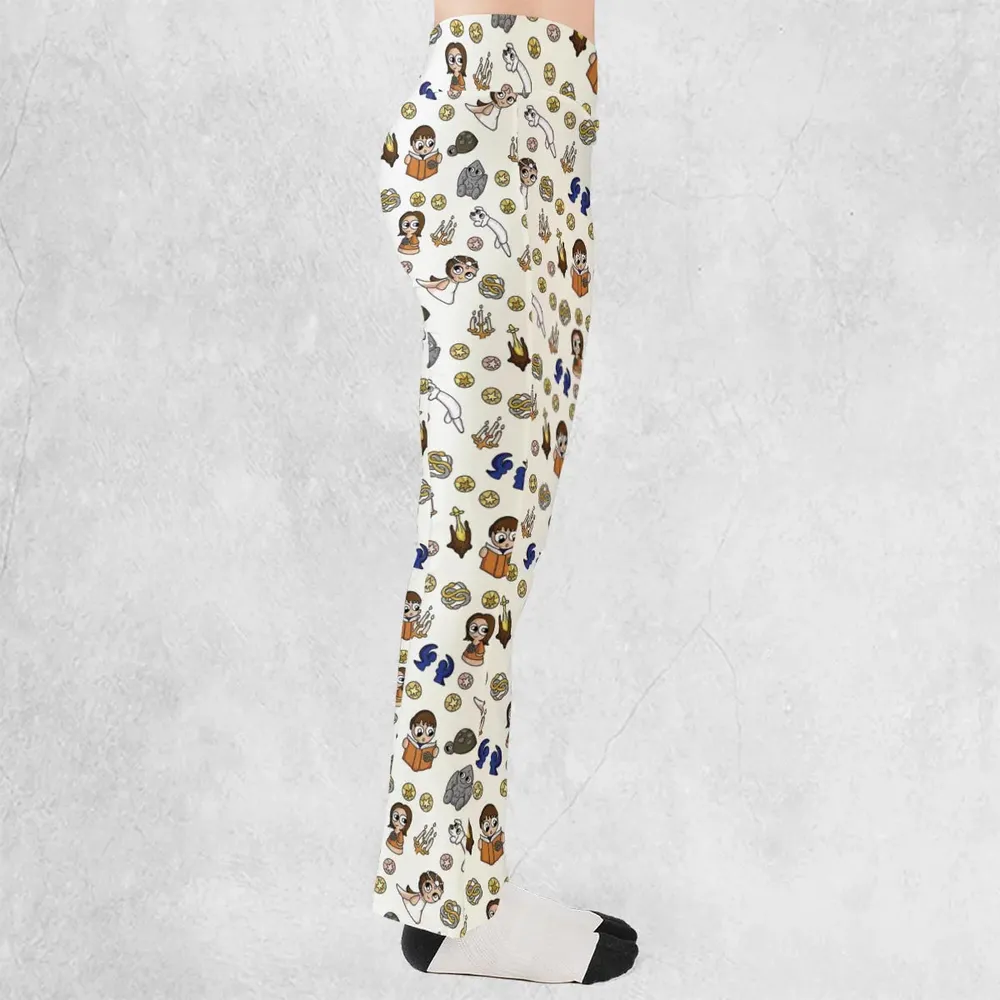 Doodle Luck Dragon Falkor The Neverending Story Flare Leggings - 2