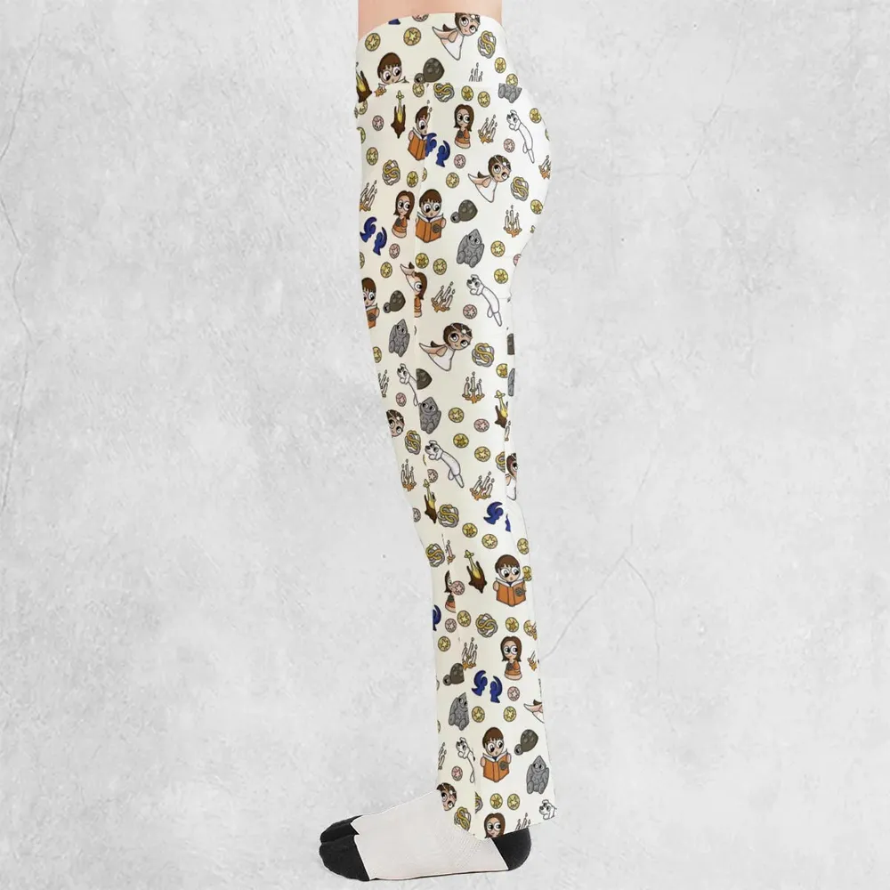 Doodle Luck Dragon Falkor The Neverending Story Flare Leggings - 3