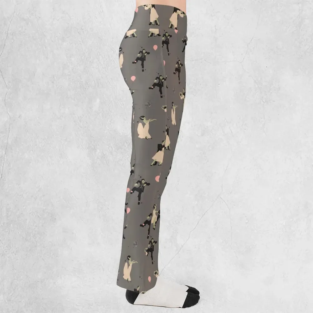 Dirty Dancing Frankenstein and Bride of Frankenstein Flare Leggings - 2