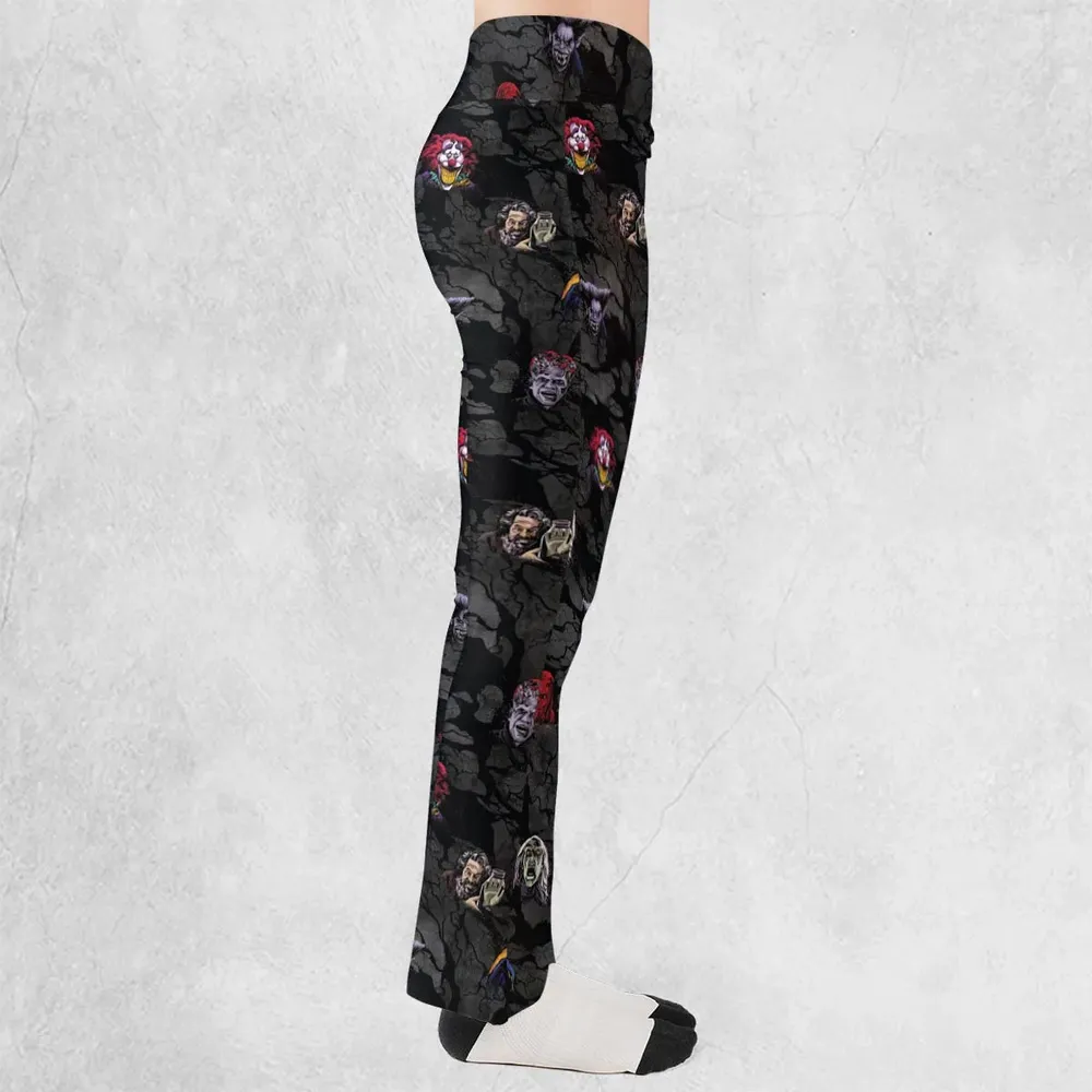 Cult Movie Characters Ghastly Grinner Nosferatu Flare Leggings - 2