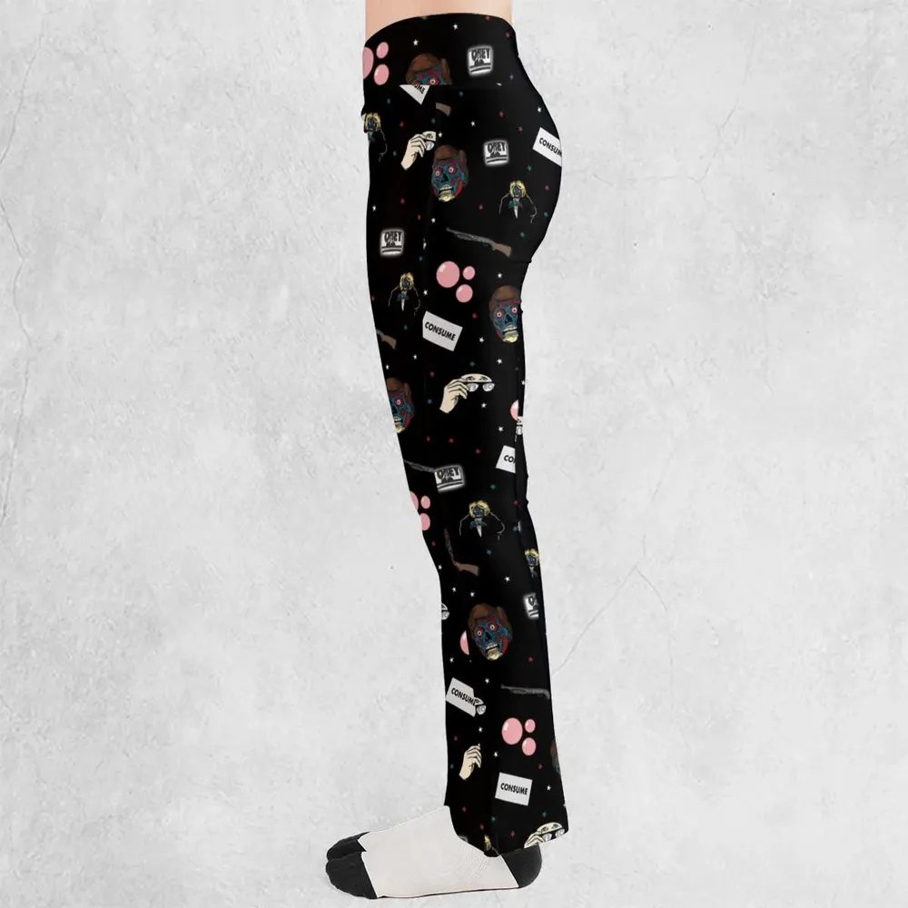 Consume They Live Patterns Flare Leggings - 3