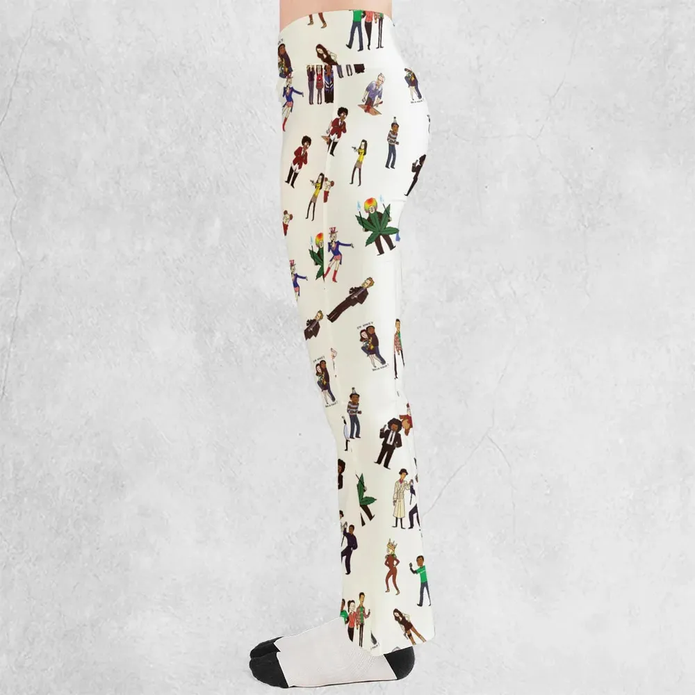 Community Characters Costumes Pattern Flare Leggings - 3
