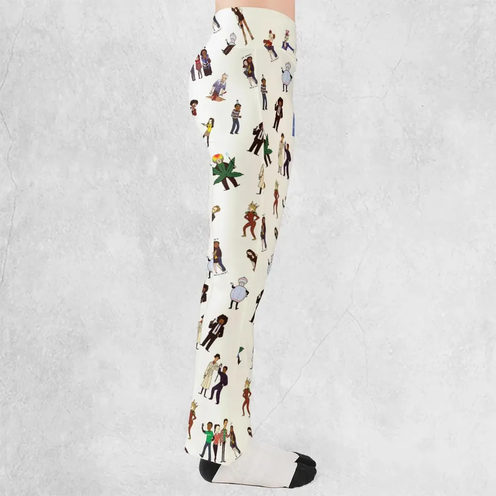Community Characters Costumes Pattern Flare Leggings - 2