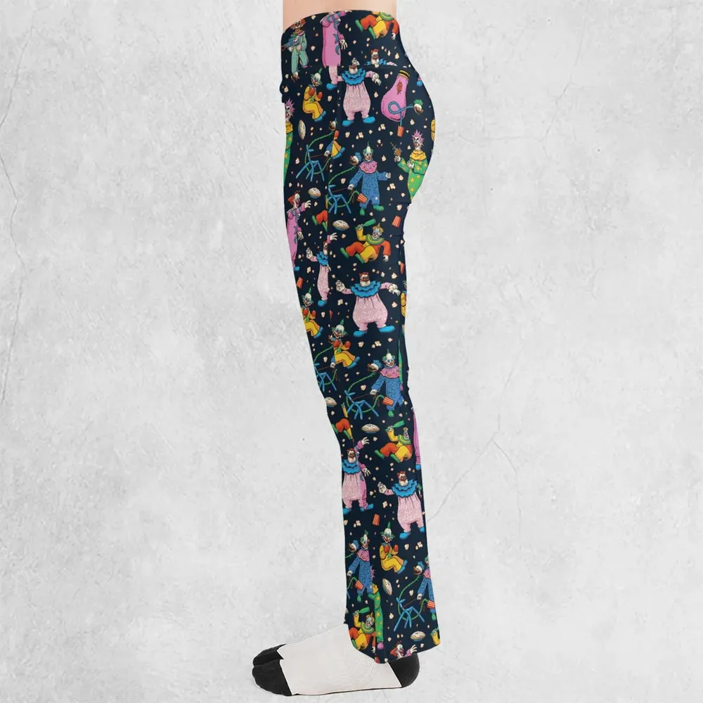 Clowns Popcorn Killer Klowns from Outer Space Pattern Flare Leggings - 3