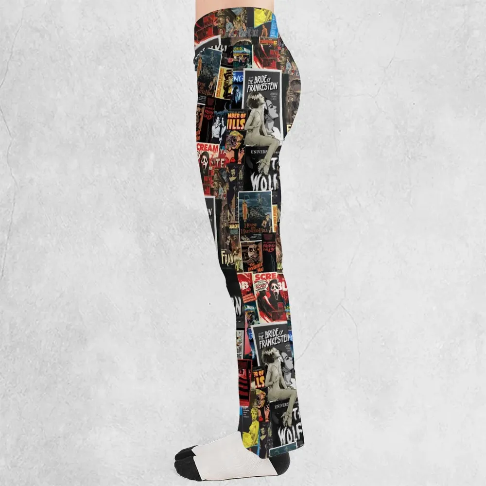 Classic Horror Movie Posters Monster Universal Scream Ghostface The Thing Flare Leggings - 3