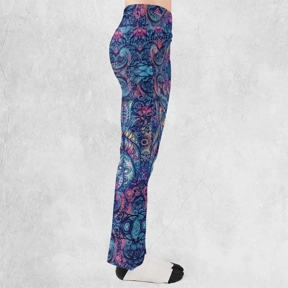 Cheshire Cat Alice In Wonderland Flare Leggings - 2