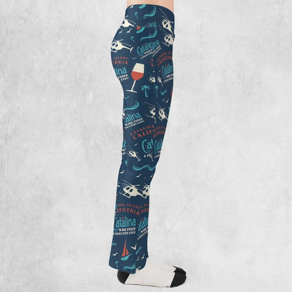 Catalina Wine Mixer Pattern Flare Leggings - 2
