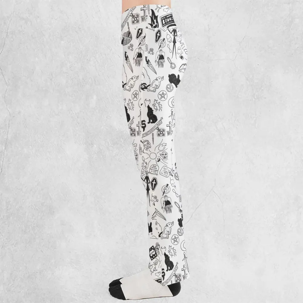 Buffy The Vampire Slayer Pattern Flare Leggings - 3