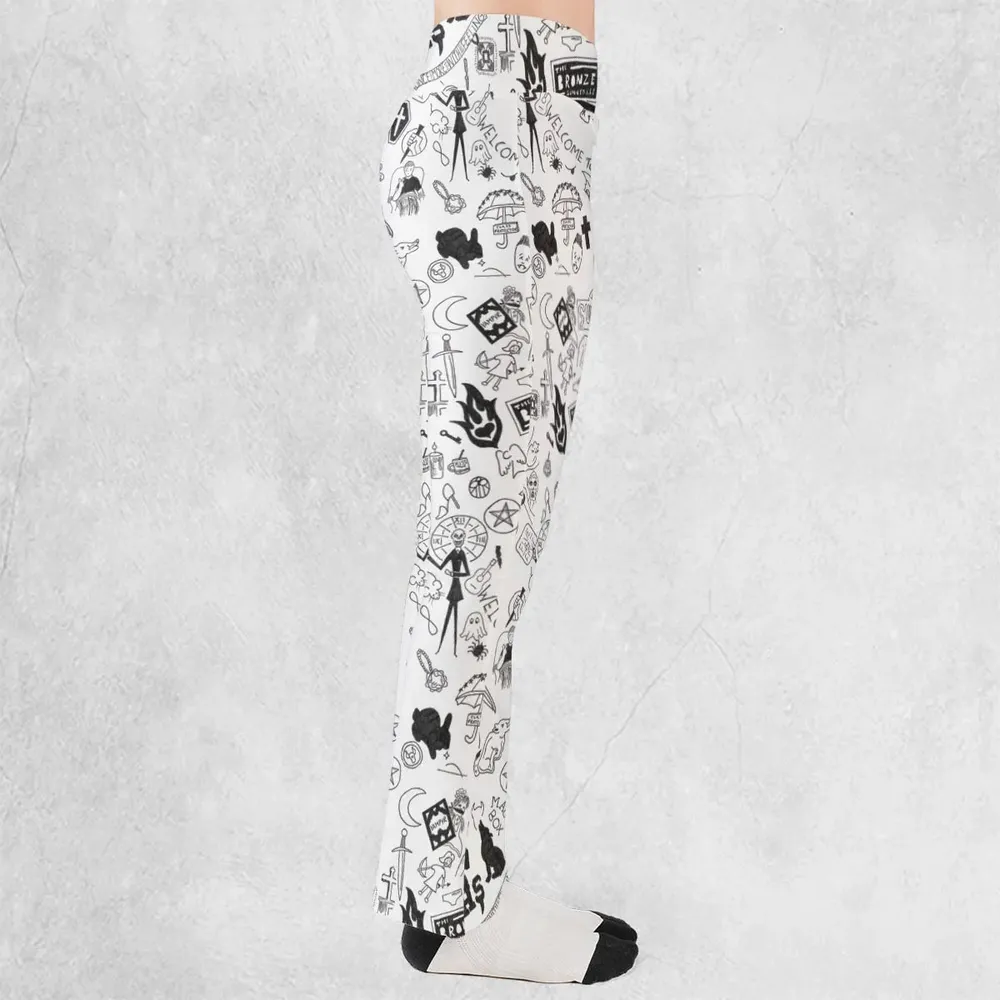 Buffy The Vampire Slayer Pattern Flare Leggings - 2