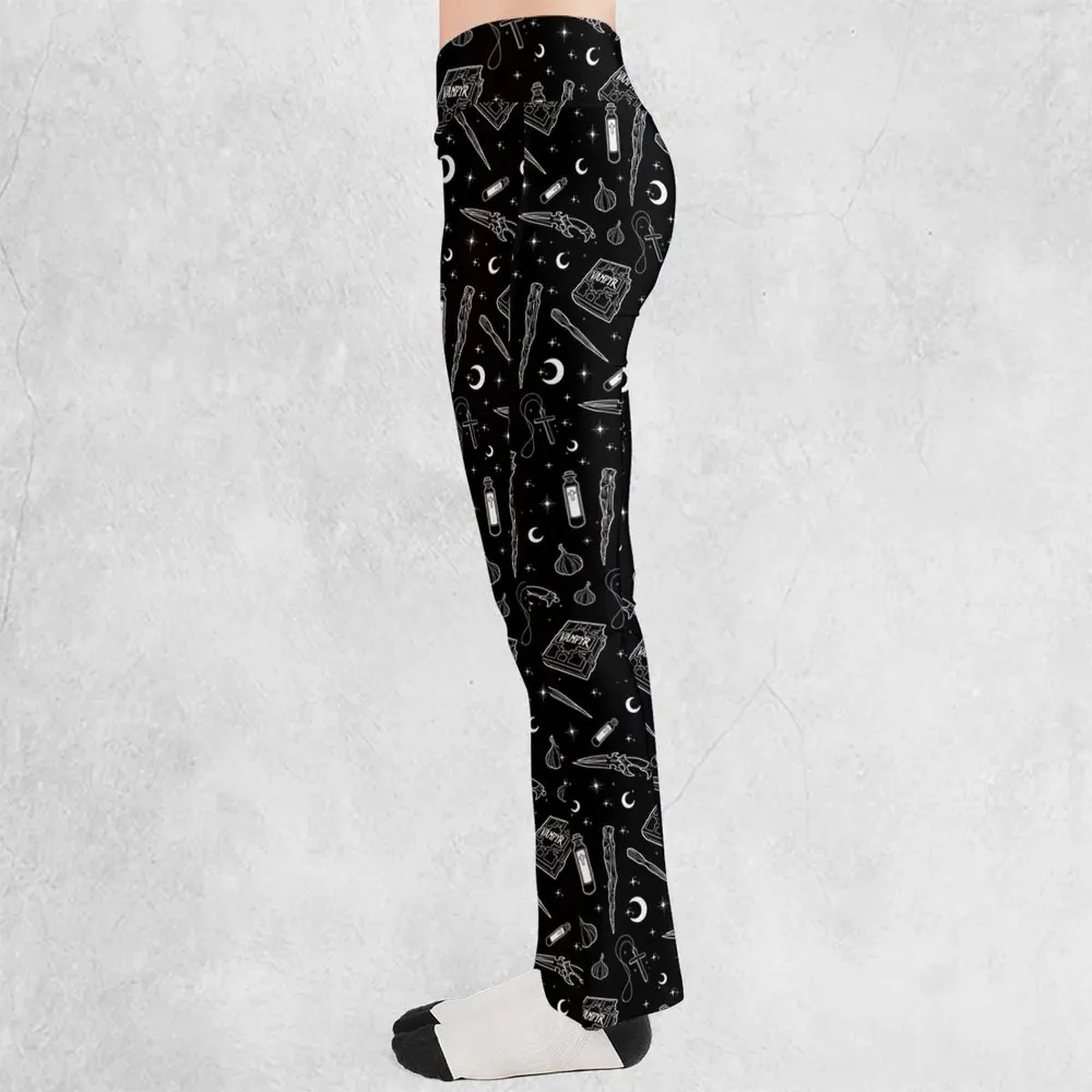 Buffy The Vampire Slayer Items Pattern Flare Leggings - 3