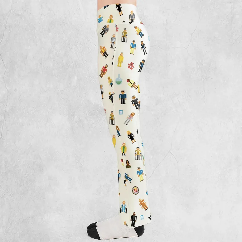 Breaking Bad in Pixels Pattern Flare Leggings - 3