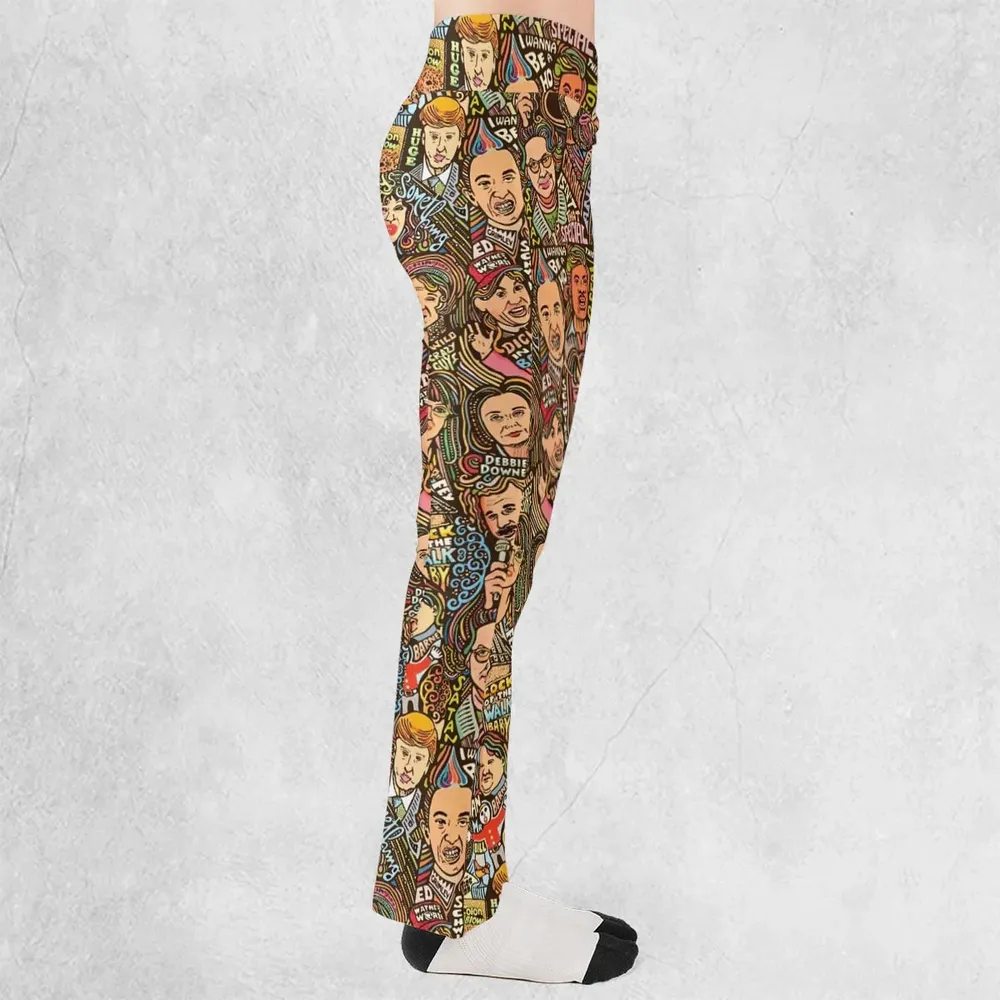 Blues Brothers Waynes World Coneheads SNL Characters Flare Leggings - 2