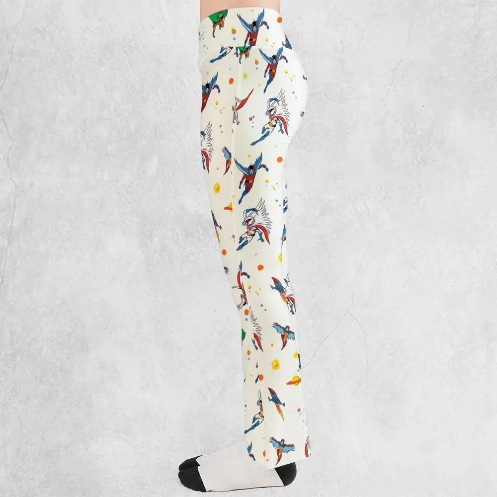 Battle of the Planets Pattern Flare Leggings - 3