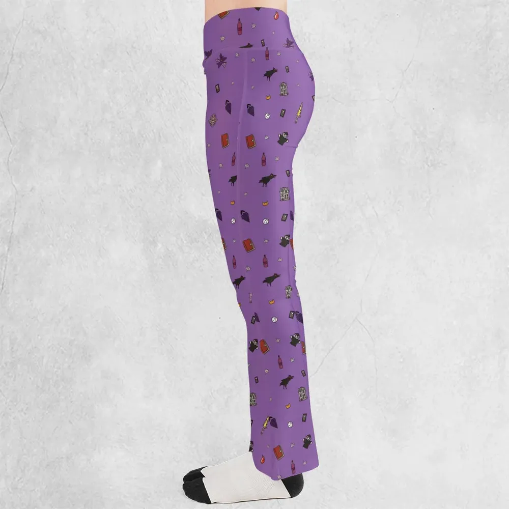 Barovia Dungeons and Dragons Pattern Flare Leggings - 3