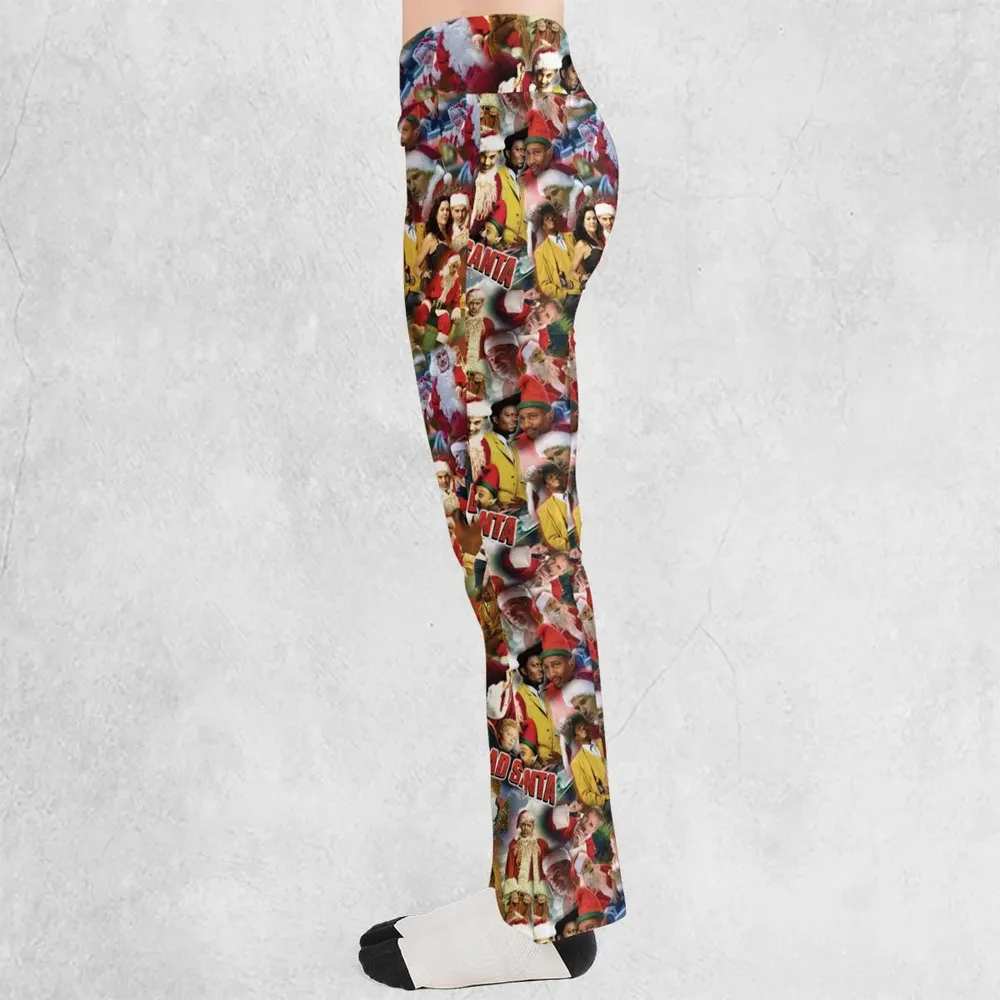 Bad Santa Pattern Flare Leggings - 3
