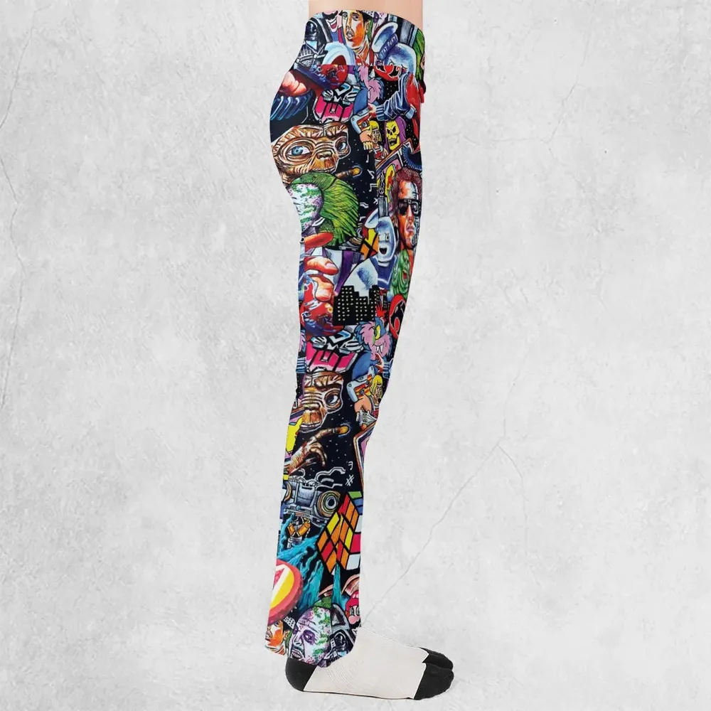 Back To The 80s Pop Culture 80s Movies Characters Flare Leggings - 2