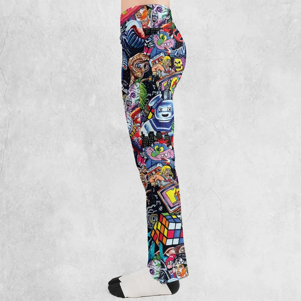 Back To The 80s Pop Culture 80s Movies Characters Flare Leggings - 3