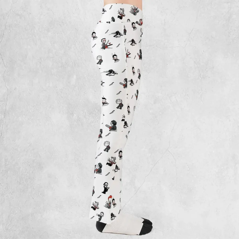 Baby Horror Characters Pattern Flare Leggings - 2