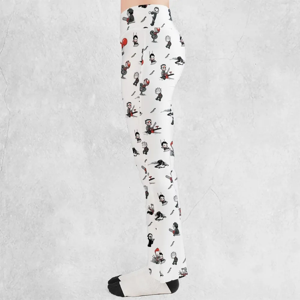 Baby Horror Characters Pattern Flare Leggings - 3
