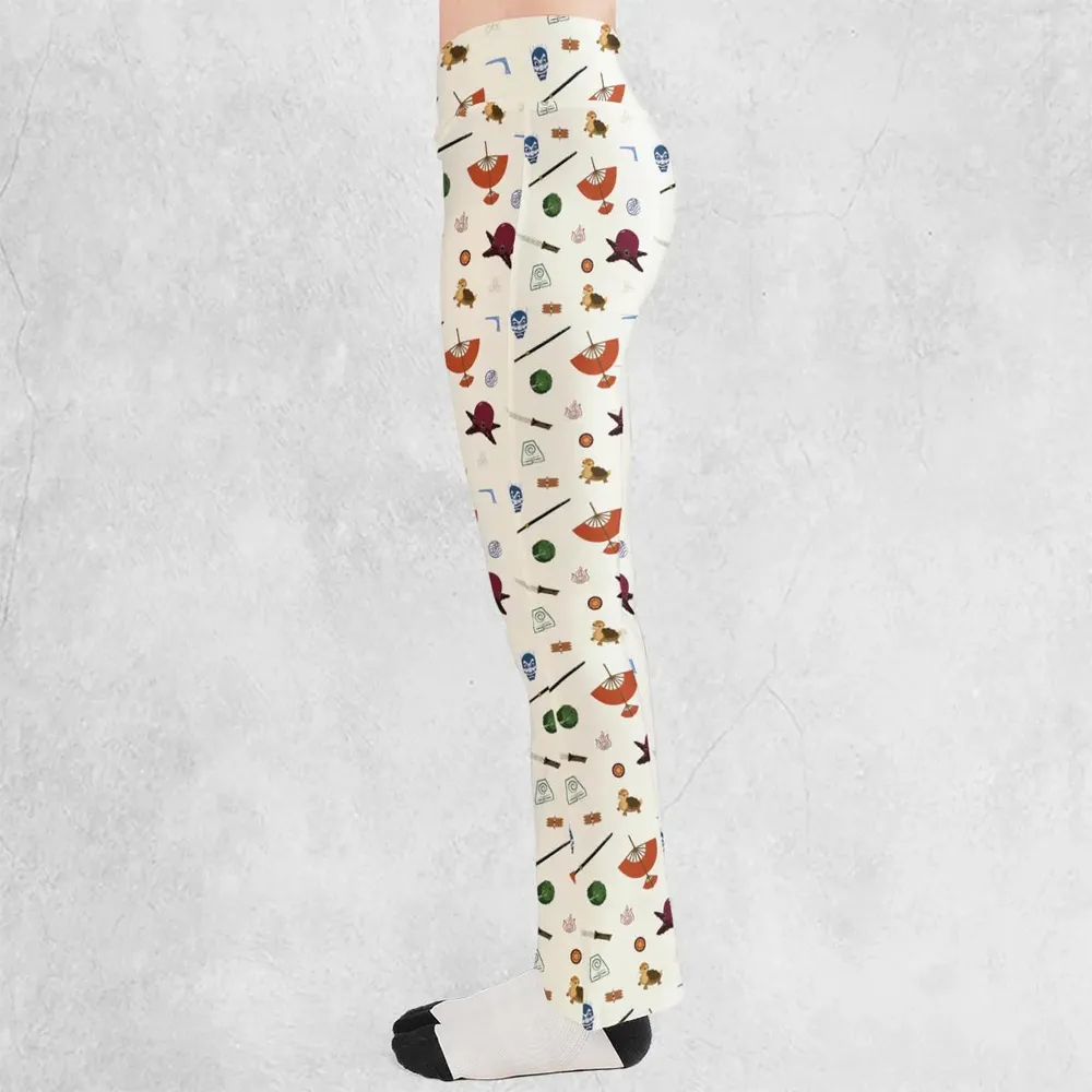 Avatar The Last Airbender Medley Pattern Flare Leggings - 3