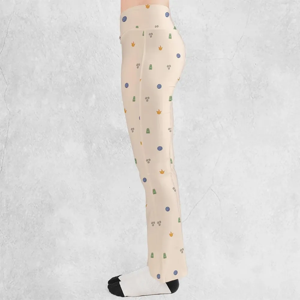 Avatar The Last Airbender Four Elements Pattern Flare Leggings - 3