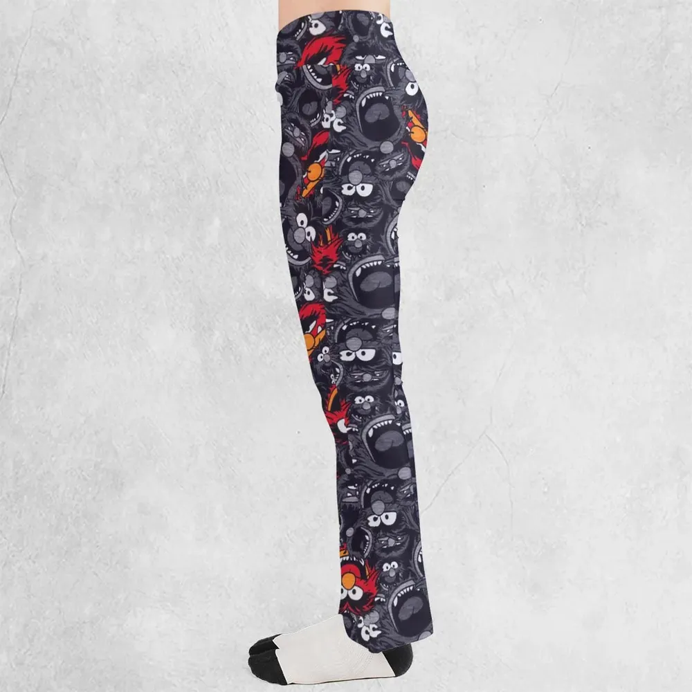 Animal The Muppets Pattern Flare Leggings - 3