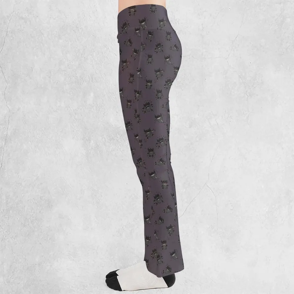 Perrrrrserker Pokemon Pattern Flare Leggings - 3