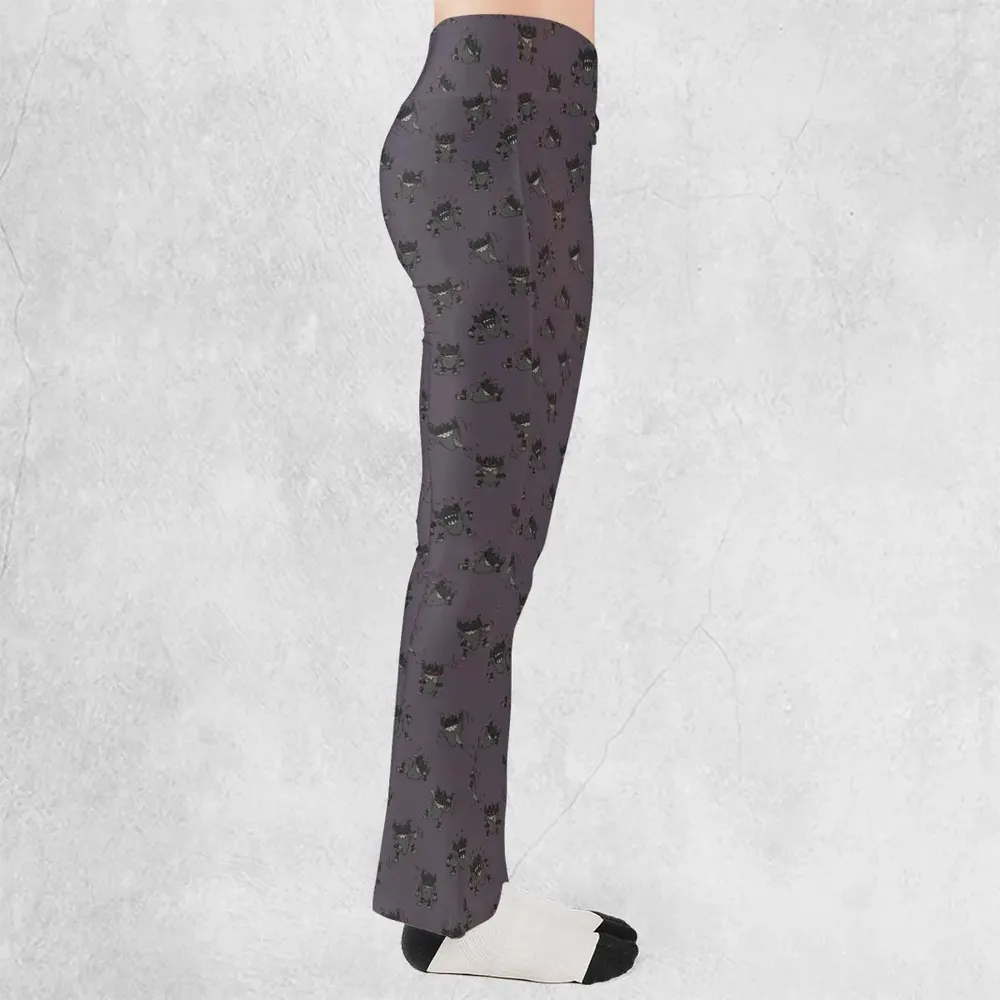 Perrrrrserker Pokemon Pattern Flare Leggings - 2