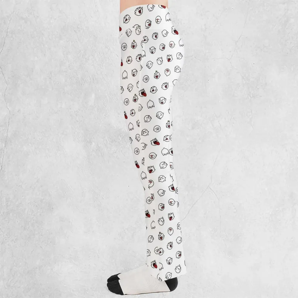 Super Mario Boo Pattern Flare Leggings - 3