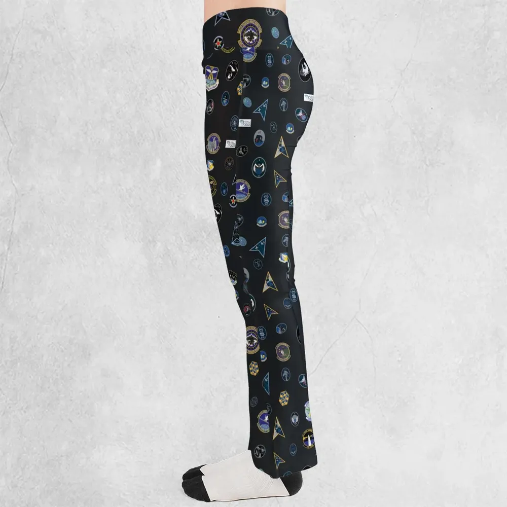 Space Force Squadron Pattern Flare Leggings - 3
