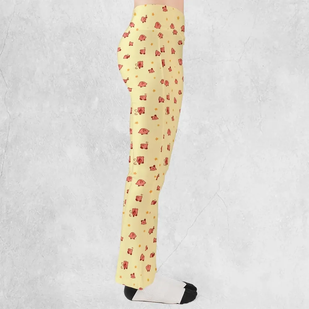 Nintendo Kirby Pattern Flare Leggings - 2
