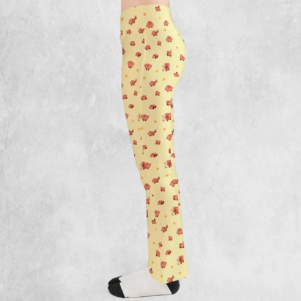 Nintendo Kirby Pattern Flare Leggings - 3
