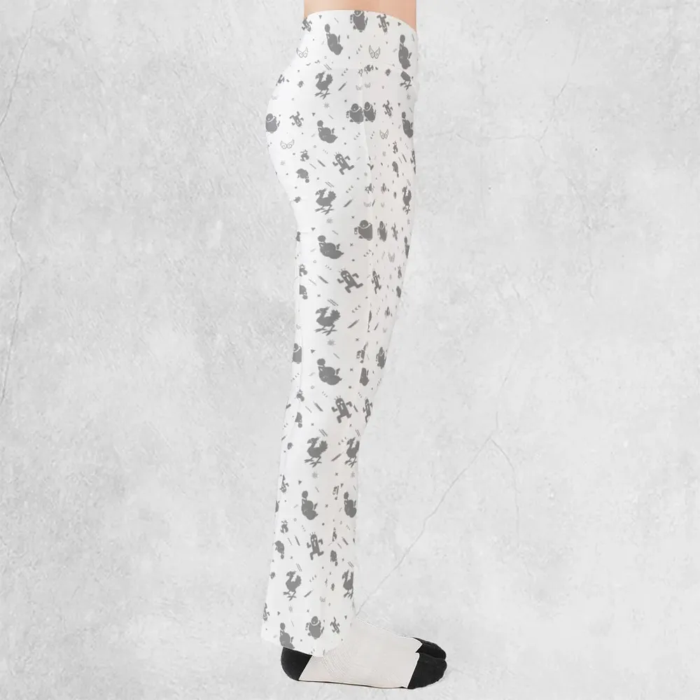 Final Fantasy Creatures Pattern Flare Leggings - 2