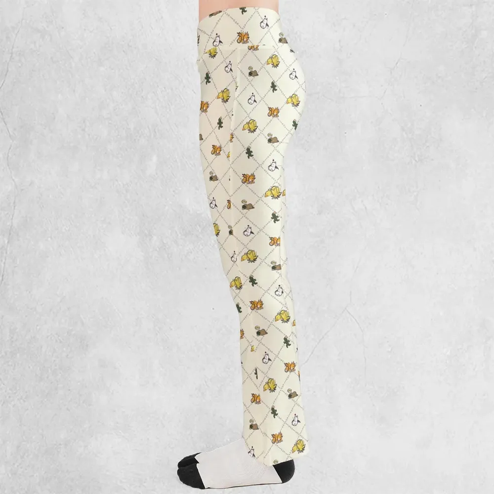 Final Fantasy Sleeping Creatures Pattern Flare Leggings - 3