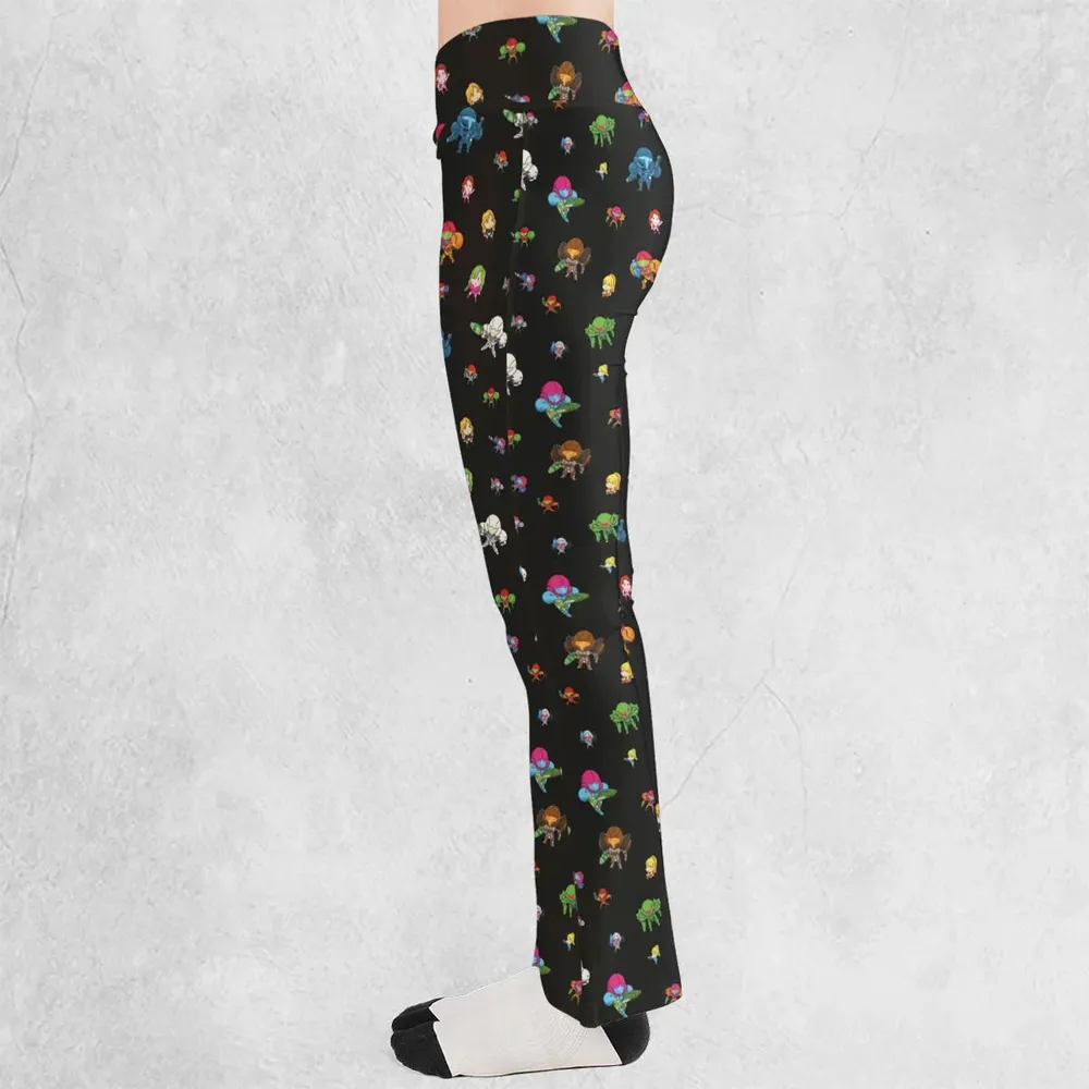 Metroid Pattern Flare Leggings - 3