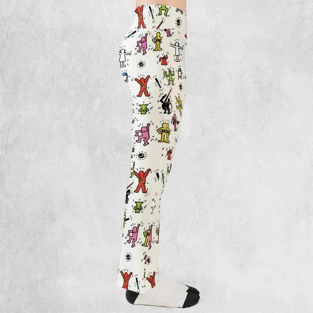 Pop Wars Star Wars Pop Art Pattern Flare Leggings - 2