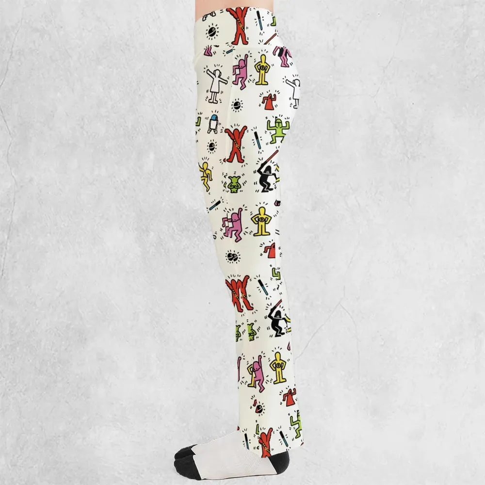 Pop Wars Star Wars Pop Art Pattern Flare Leggings - 3
