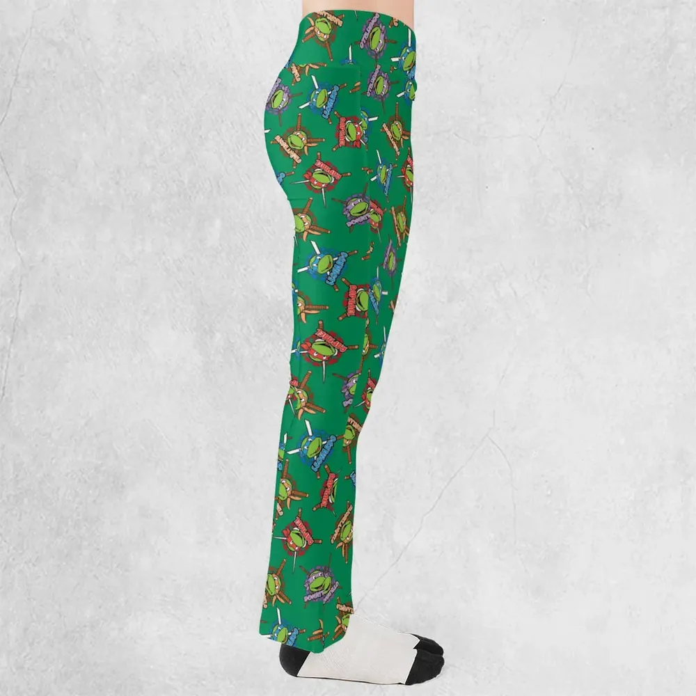 TMNT Characters Pattern Flare Leggings - 2