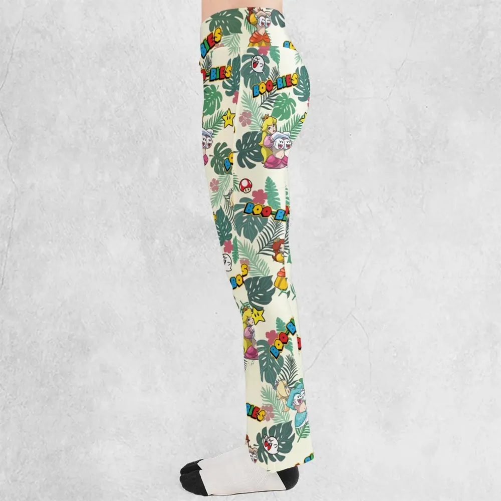 Super Mario Boo-Bies Pattern Flare Leggings - 3