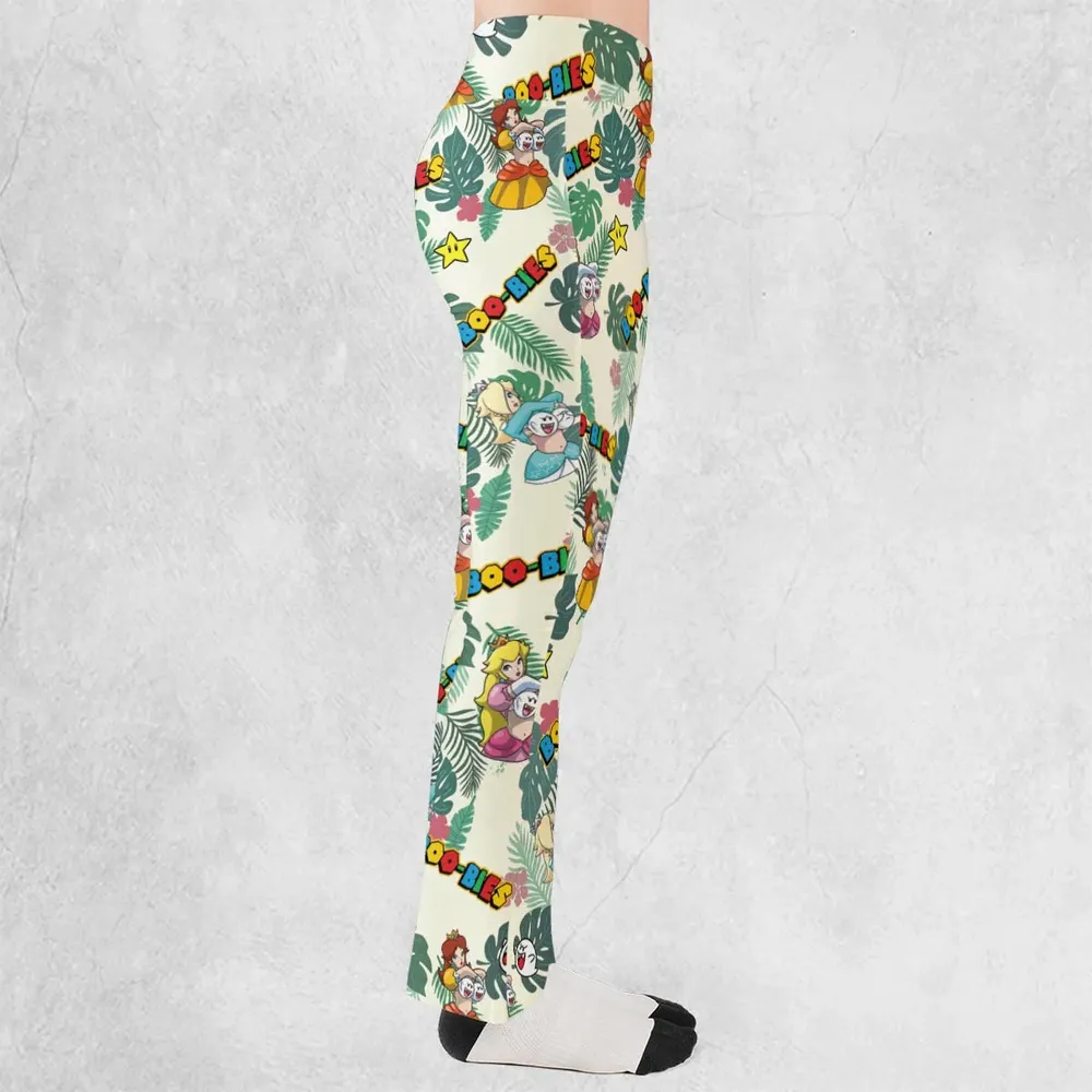 Super Mario Boo-Bies Pattern Flare Leggings - 2