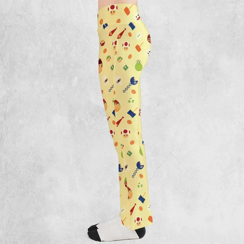 Mario and Friends Pattern Flare Leggings - 3