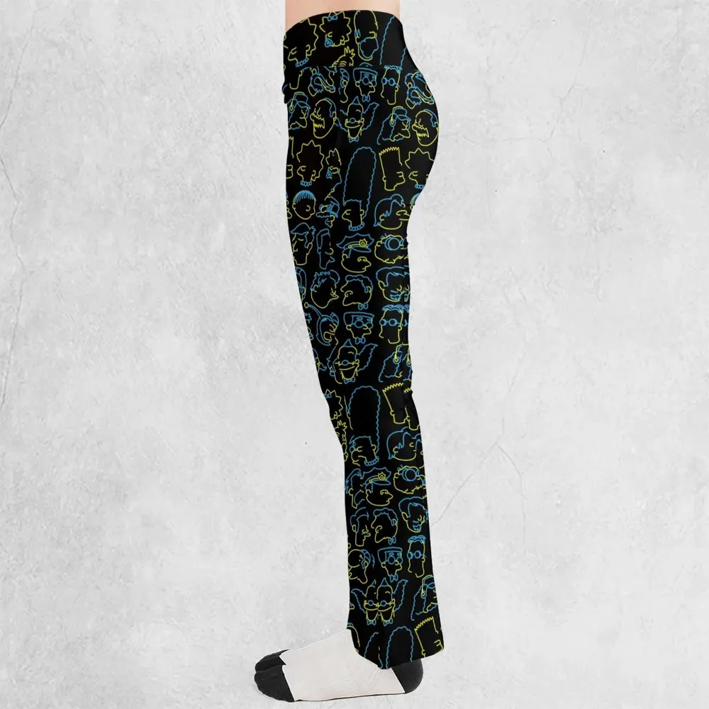 The Simpsons Neon Flare Leggings - 3