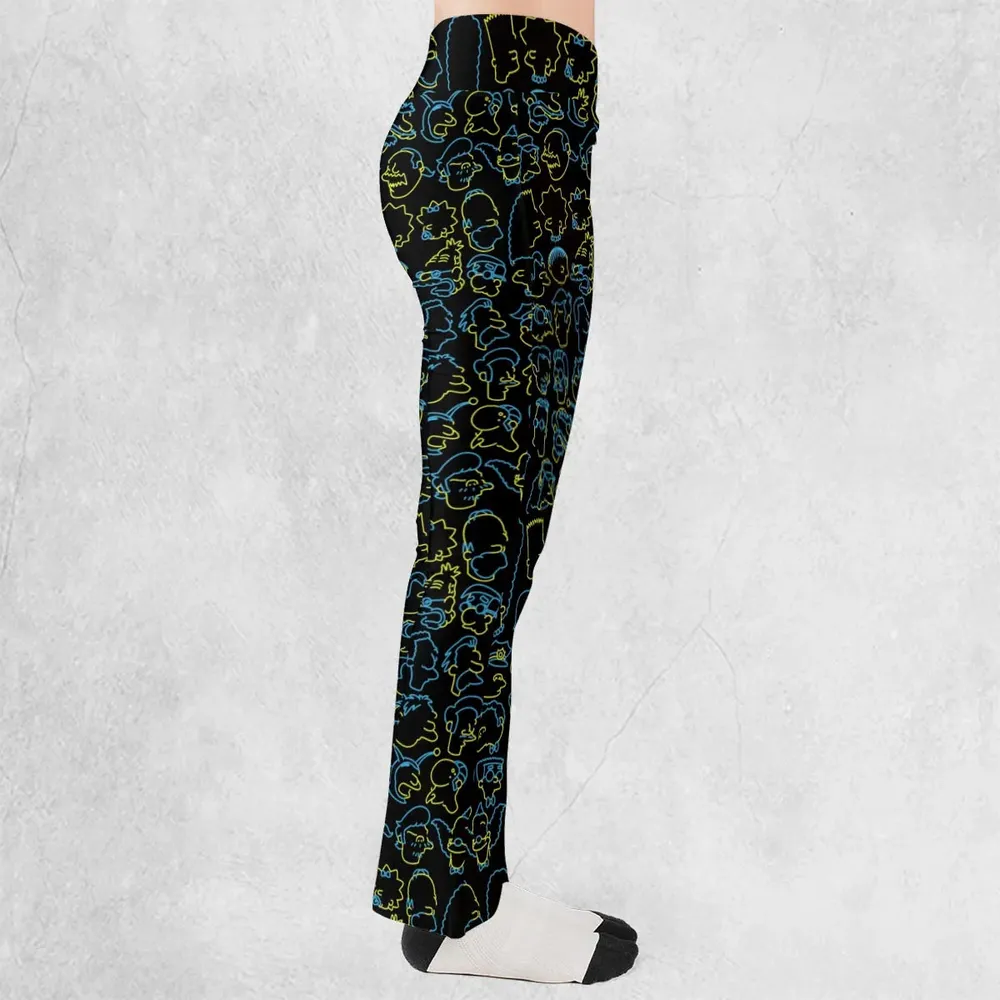 The Simpsons Neon Flare Leggings - 2