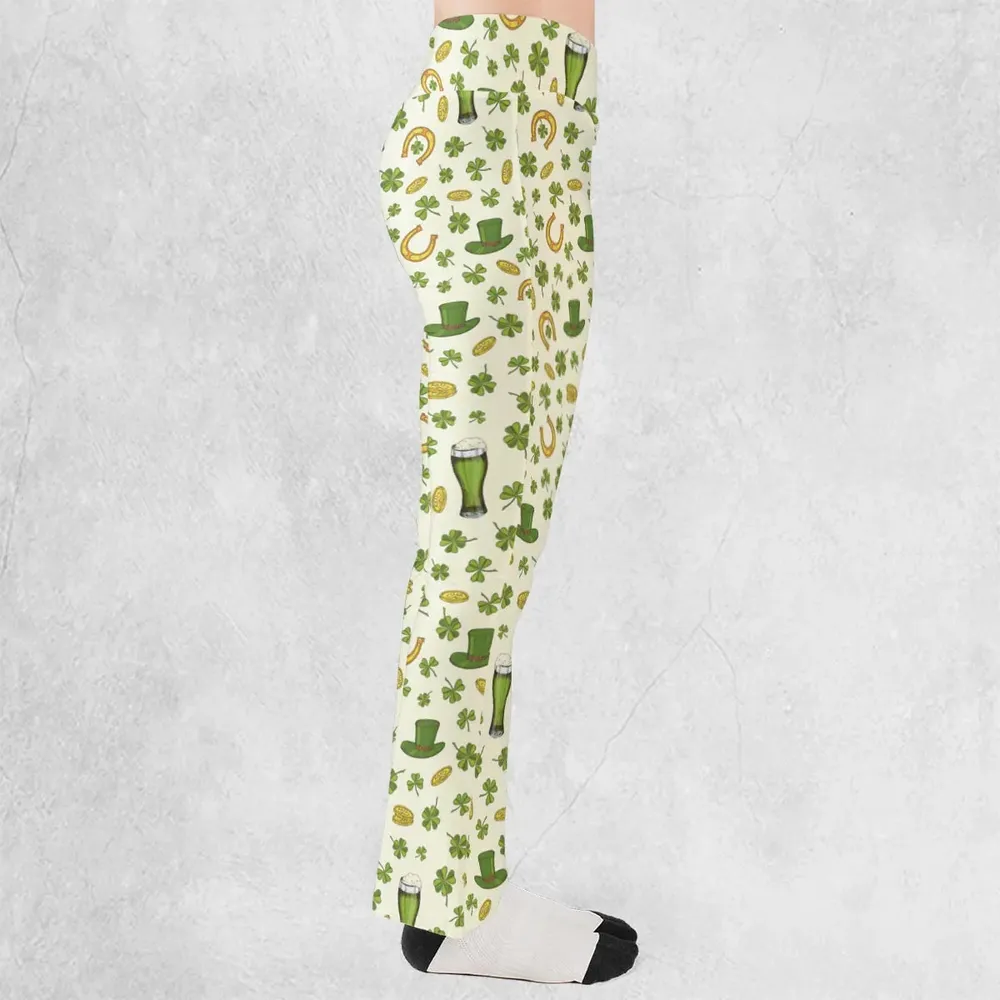 St.Patrick’s Day Pattern Flare Leggings - 2