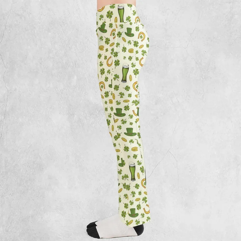 St.Patrick’s Day Pattern Flare Leggings - 3