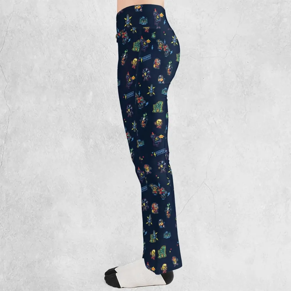 Masters Of The Universe Funny Pattern Flare Leggings - 3